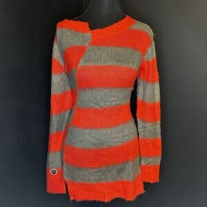 RARE Hyoma 100% Mohair Striped Sweater Women’s Small